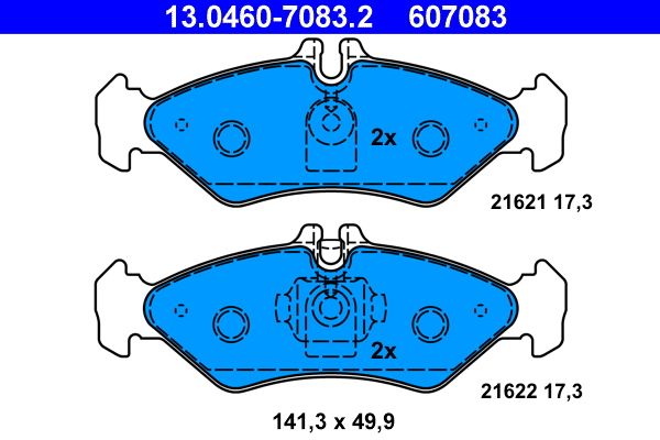 Klocki hamulcowe ATE 13.0460-7083.2