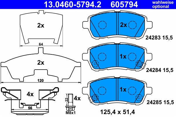 Klocki hamulcowe ATE 13.0460-5794.2