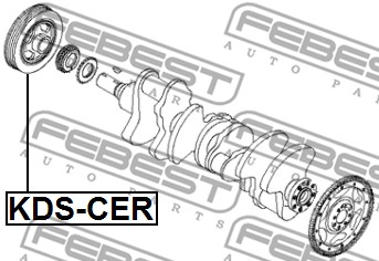 Koło pasowe wału korbowego FEBEST KDS-CER