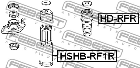 Dystans gumowy FEBEST HD-RFR