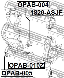 Tuleja wahacza FEBEST OPAB-004