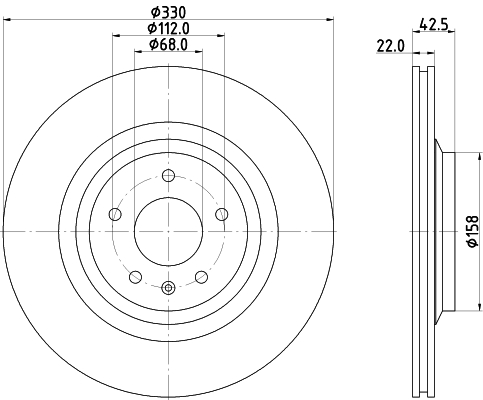 Tarcza hamulcowa HELLA PAGID 8DD 355 117-721