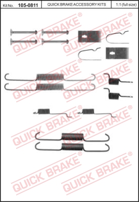 Zestaw dodatków do szczęk hamulcowych QUICK BRAKE 105-0811