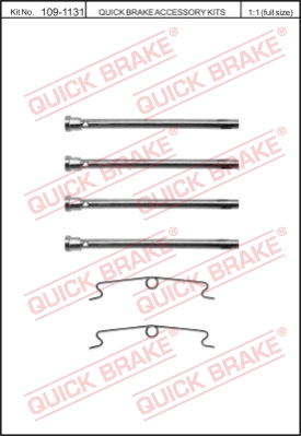 Zestaw akcesoriów montażowych  klocków hamulcowych QUICK BRAKE 109-1131