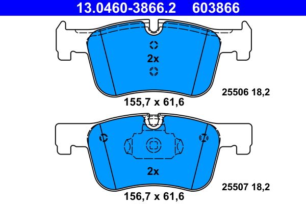 Klocki hamulcowe ATE 13.0460-3866.2