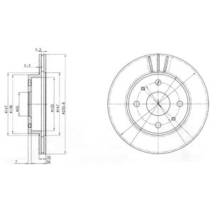 Tarcza hamulcowa DELPHI BG3555