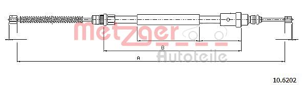 Linka hamulca ręcznego METZGER 10.6202