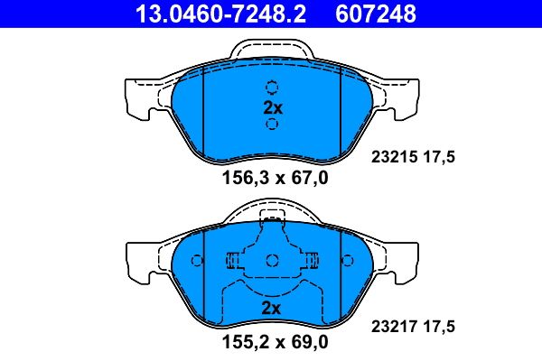 Klocki hamulcowe ATE 13.0460-7248.2