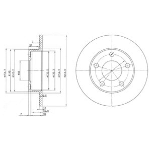 Tarcza hamulcowa DELPHI BG2520