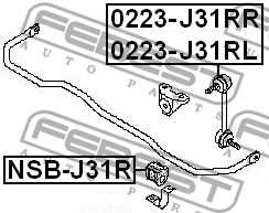 Guma stabilizatora FEBEST NSB-J31R