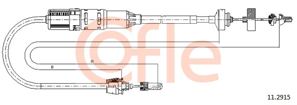Cięgno sterowania sprzęgłem COFLE 92.11.2915