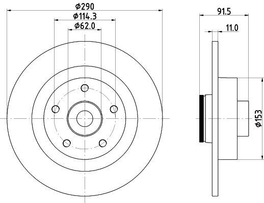 Tarcza hamulcowa HELLA 8DD 355 133-651