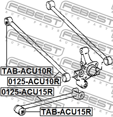 Tuleja wahacza FEBEST TAB-ACU10R