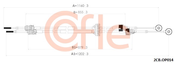 Linka dźwigni zmiany biegów COFLE 2CB.OP014