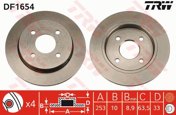 Tarcza hamulcowa TRW DF1654