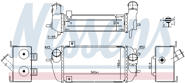 Chłodnica powietrza intercooler NISSENS 961492