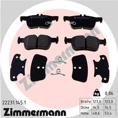 Klocki hamulcowe ZIMMERMANN 22231.145.1