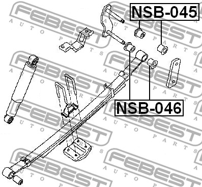 Tuleja pióra resora FEBEST NSB-046