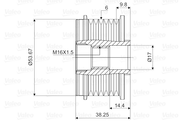 Sprzęgło alternatora VALEO 588028