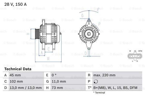 Alternator BOSCH 0 986 084 470