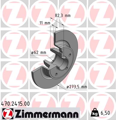 Tarcza hamulcowa ZIMMERMANN 470.2415.00