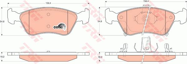 Klocki hamulcowe TRW GDB3163