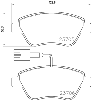 Klocki hamulcowe HELLA 8DB 355 016-071