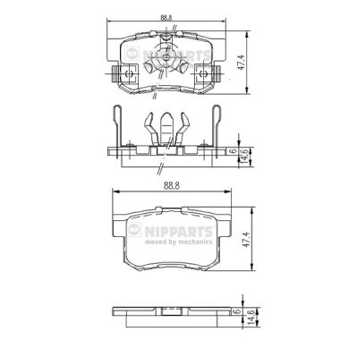 Klocki hamulcowe NIPPARTS J3614017
