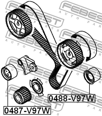 Rolka napinacza paska rozrządu FEBEST 0487-V97W