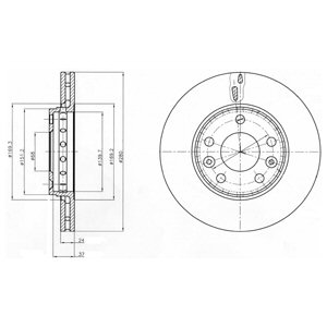 Tarcza hamulcowa DELPHI BG4265C