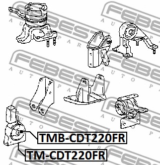 Poduszka silnika FEBEST TM-CDT220FR