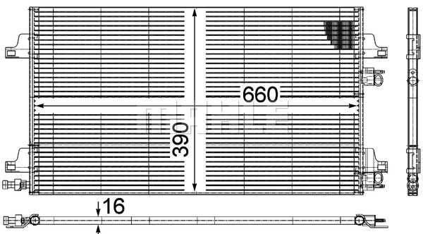 Skraplacz klimatyzacji MAHLE AC 366 000P