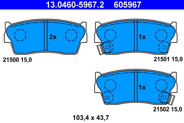 Klocki hamulcowe ATE 13.0460-5967.2