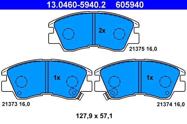 Klocki hamulcowe ATE 13.0460-5940.2