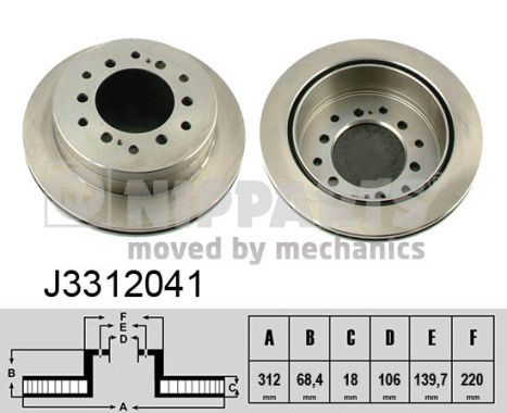 Tarcza hamulcowa NIPPARTS J3312041