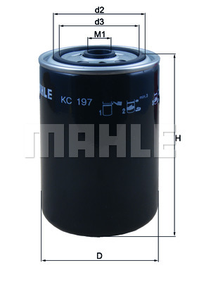 Filtr paliwa MAHLE KC 197