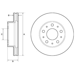 Tarcza hamulcowa DELPHI BG9180C