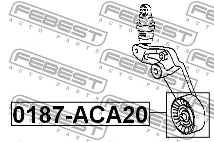Rolka napinacza paska osprzętu FEBEST 0187-ACA20