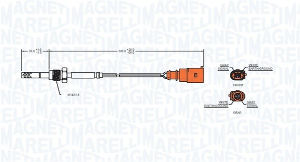 Czujnik  temperatury spalin MAGNETI MARELLI 172000083010