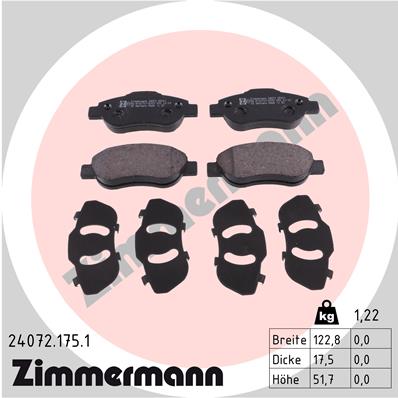 Klocki hamulcowe ZIMMERMANN 24072.175.1
