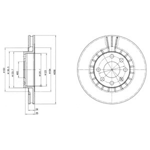 Tarcza hamulcowa DELPHI BG2443