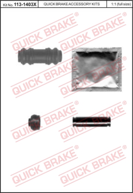 Zestaw tulei prowadzących zacisk hamulca QUICK BRAKE 113-1403X