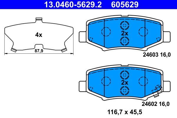 Klocki hamulcowe ATE 13.0460-5629.2