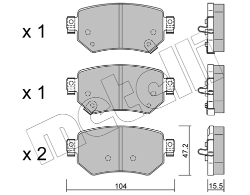 Klocki hamulcowe METELLI 22-1159-0