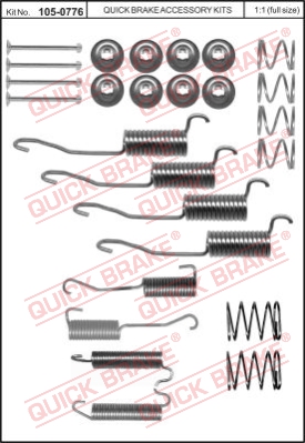 Zestaw dodatków do szczęk hamulcowych QUICK BRAKE 105-0776