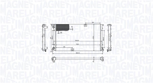 Chłodnica, układ chłodzenia silnika MAGNETI MARELLI 350213213400