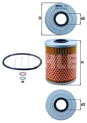 Filtr oleju MAHLE OX 68D