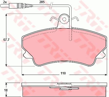 Klocki hamulcowe TRW GDB1203