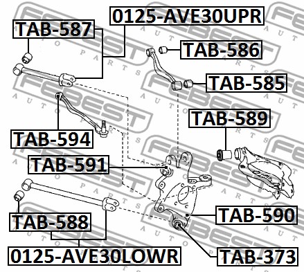 Tuleja wahacza FEBEST TAB-591