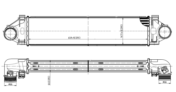 Chłodnica powietrza intercooler NRF 309064